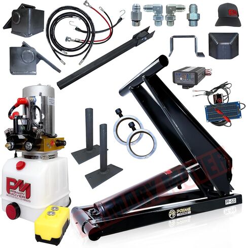 10 Ton (PF-520-k) Hydraulic Dump Trailer Scissor Hoist, Dump Kit for Pickup Truck (20,000 lb) Lift Dump Bed Kit with 12VDC Hydraulic Pump | Standard Kit | Suitable for Trailer Trucks in Saudi Arabia