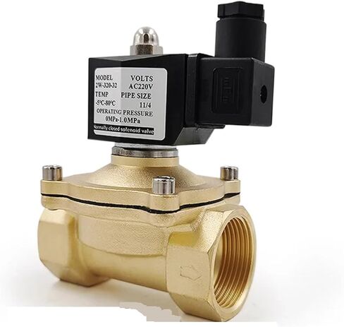 2W-320-32 صمام الملف اللولبي الكهربائي ، النحاس ، 1-1/4 بوصة ، AC 220V ، مغلق عادة ، IP65 مصنفة لهواء زيت الماء ، نطاق درجة الحرارة -5 درجة مئوية إلى 80 درجة مئوية (DN8 DC12V) in Saudi Arabia