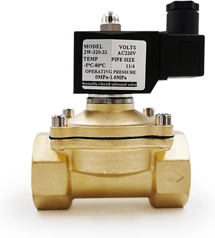 2W-320-32 صمام الملف اللولبي الكهربائي ، النحاس ، 1-1/4 بوصة ، AC 220V ، مغلق عادة ، IP65 مصنفة لهواء زيت الماء ، نطاق درجة الحرارة -5 درجة مئوية إلى 80 درجة مئوية (DN8 DC12V) in Saudi Arabia