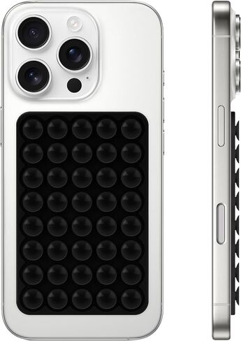 Silicone Suction Phone Case Mount, Non Slip Suction Cup Phone Mount, Phone Accessories Holder for Selfies and Videos, Silicon Adhesive Phone Stand Sticky for Cell Phone Translucent in Saudi Arabia