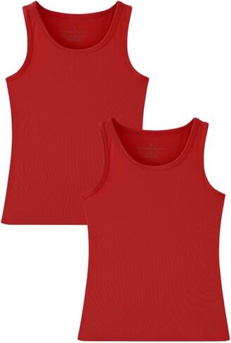 Huata Girls Tank Top 2 Packs Racerback Dance Dance Shirt for Kids in Kuwait