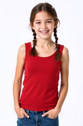 Huata Girls Tank Top 2 Packs Racerback Dance Dance Shirt for Kids in Kuwait