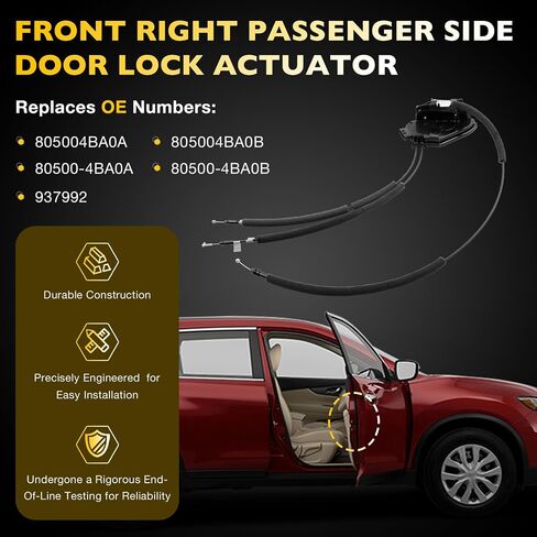 Gledewen 80501-4BA0A Door Lock Latch Actuator Front Left Driver Side Fit for Nissan Rogue 2014-2019 Sport Utility in Saudi Arabia