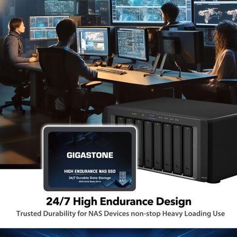 Gigastone Home Server SSD 4TB NAS SSD Drive Cache 24/7 Durable High Endurance Personal Cloud Data Sync Network Attached Storage RAID 3D NAND 2.5" SATA Internal Solid State Hard Drives in Kuwait