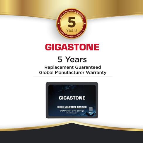 Gigastone Home Server SSD 4TB NAS SSD Drive Cache 24/7 Durable High Endurance Personal Cloud Data Sync Network Attached Storage RAID 3D NAND 2.5" SATA Internal Solid State Hard Drives in Kuwait