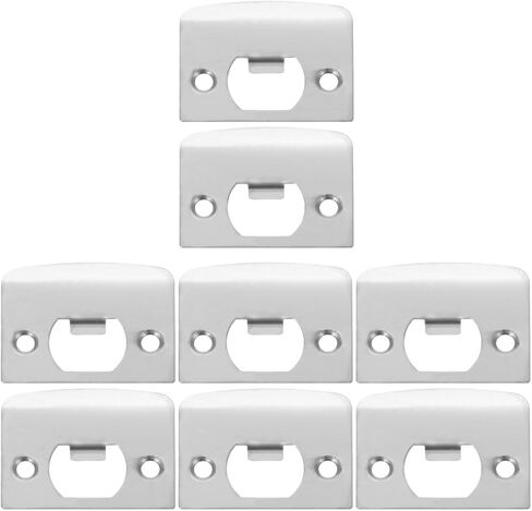 Doitool 8PCS DOOR DOOR PLAY ، لوحة إضراب كاملة الشفة Deadbolt ، شريحة الفولاذ المقاوم للصدأ Deadbolt تغطي مجموعة التعزيز الأبواب مجموعة in Kuwait