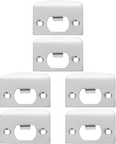 DOITOOL 6PCS Door Strike Plate, Full Lip Round Corner Deadbolt Strike Plate, Sliver Stainless Steel Deadbolt Covers Door Reinforcement Kit in Saudi Arabia