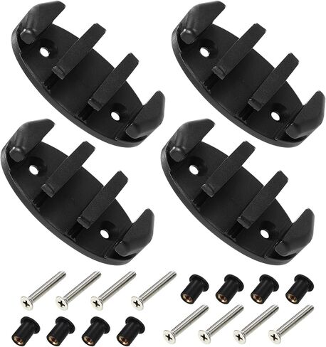 A.I.FORCE Zig Zag Cleat Kit for Kayak, Canoes and Fishing Boats – Durable Black Nylon Anchor Cleats with Stainless Steel Screws, Essential Kayak Accessories, 90mm in Kuwait