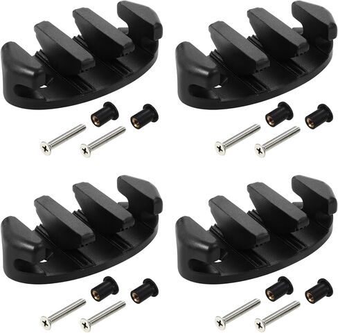 A.I.FORCE Zig Zag Cleat Kit for Kayak, Canoes and Fishing Boats – Durable Black Nylon Anchor Cleats with Stainless Steel Screws, Essential Kayak Accessories, 90mm in Kuwait