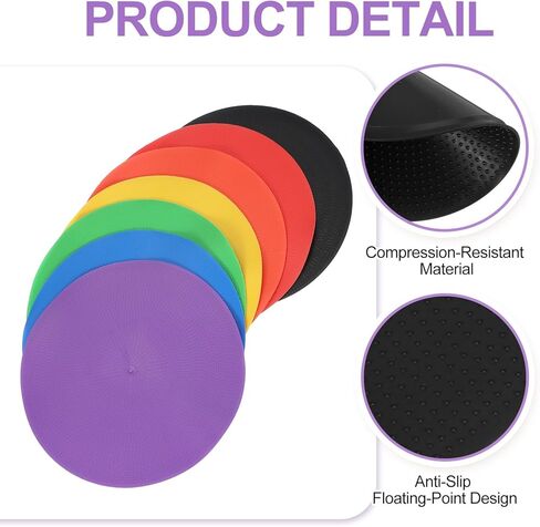 PATIKIL Spot Markers, Non-Slip Floor Dots Agility Markers Flat Field Cones Poly Dots for Gym PE Speed Training Dance Soccer Basketball Sports in Kuwait