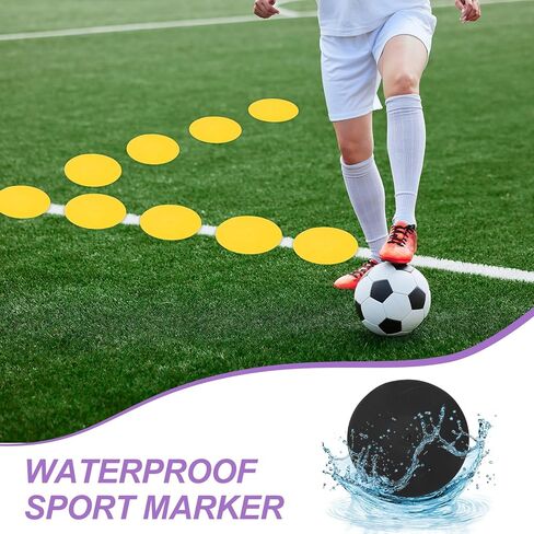 PATIKIL Spot Markers, Non-Slip Floor Dots Agility Markers Flat Field Cones Poly Dots for Gym PE Speed Training Dance Soccer Basketball Sports in Kuwait