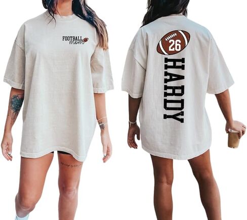 Personalized Women's Football Mom Shirt & Sweatshirt in Kuwait