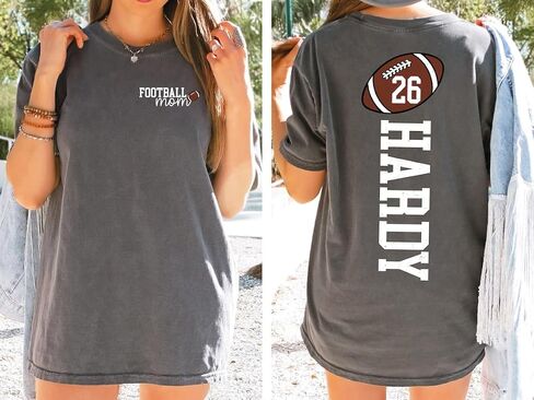 Personalized Women's Football Mom Shirt & Sweatshirt in Kuwait