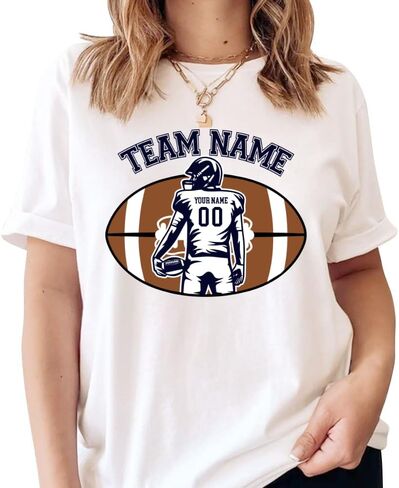 Personalized Women's Football Mom Shirt & Sweatshirt in Kuwait