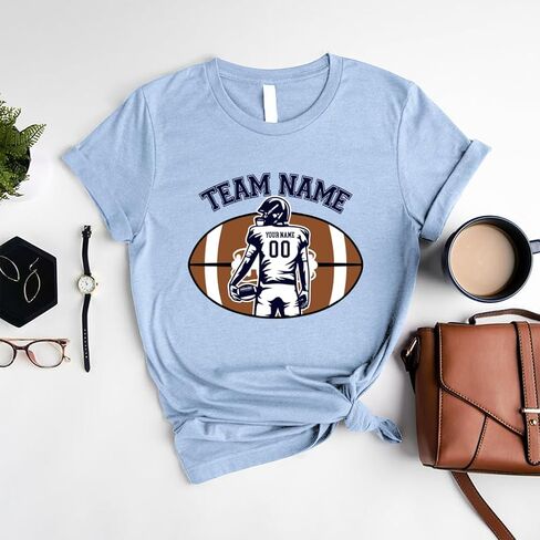 Personalized Women's Football Mom Shirt & Sweatshirt in Kuwait