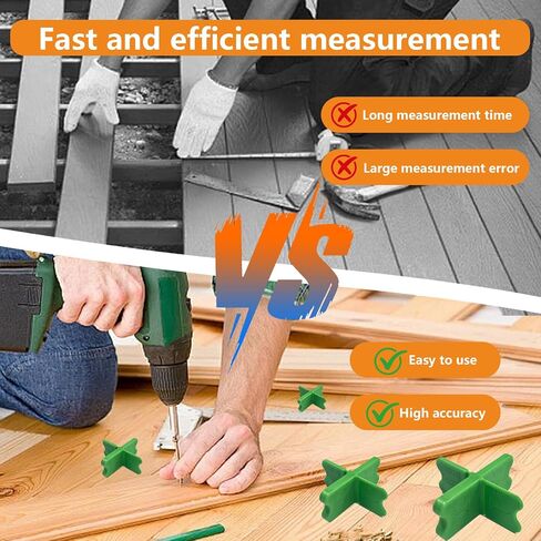 10 Pcs Deck Spacer Tool, 4 Thickness Deck Spacers1/16", 1/8", 3/16", 1/4", Durable ABS Plastic Deck Board Jig Spacers Clamp for Pressure Treated Composite Decking - Green in Saudi Arabia