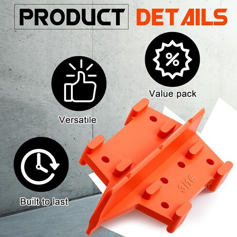 4 Pcs Deck Spacers 1/8" and 3/16" Spacer Edges Deck Board Spacing Tool Orange for Pressure Treated, Composite, PVC, Plank, Hardwood Decking Tool in Saudi Arabia