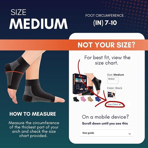 Compression Socks for Plantar Fasciitis, Achilles Tendonitis Relief - (1 Pair) Ankle Compression Sleeve for Heel Spurs, Foot Swelling & Fatigue - Arch Support Brace for Everyday Use in Saudi Arabia