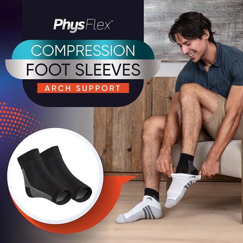 Compression Socks for Plantar Fasciitis, Achilles Tendonitis Relief - (1 Pair) Ankle Compression Sleeve for Heel Spurs, Foot Swelling & Fatigue - Arch Support Brace for Everyday Use in Saudi Arabia