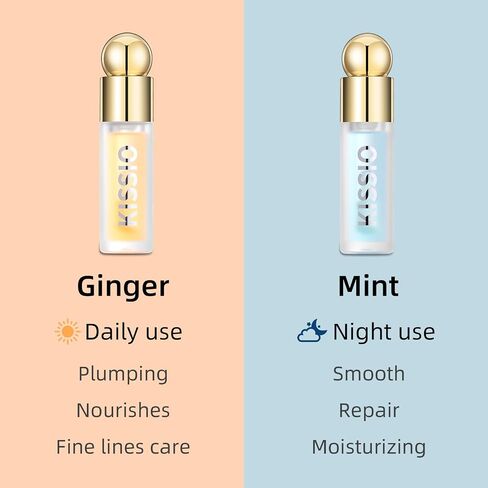 KISSIO Lip Plumper Set,Natural Lip Plumper,Lip Care, Lip Plumper Gloss,Lip Moisturizing Beautiful,Day Ues And Night Ues Set(2PCS) in Saudi Arabia