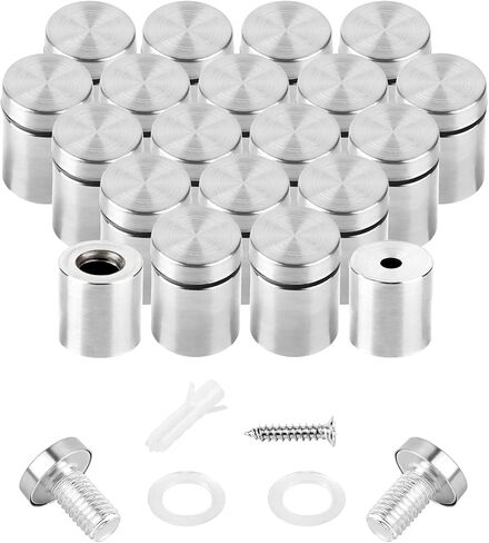 Standoff Screws for Acrylic 1/2 x 3/4 inch Stainless Steel Wall Sign Silver Standoff Mounting Hardware 20 Pack in Saudi Arabia