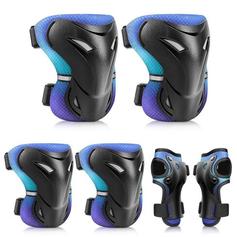 منصات الركبة والكوع القابلة للتعديل مع حراس الرسغ للأعمار 3-6-معدات وقائية للتزلج ، ركوب الدراجات ، التزلج على الدوارة ، سكوتر ، BMX ، التزلج المضمّن in Kuwait