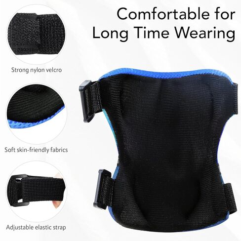 منصات الركبة والكوع القابلة للتعديل مع حراس الرسغ للأعمار 3-6-معدات وقائية للتزلج ، ركوب الدراجات ، التزلج على الدوارة ، سكوتر ، BMX ، التزلج المضمّن in Kuwait