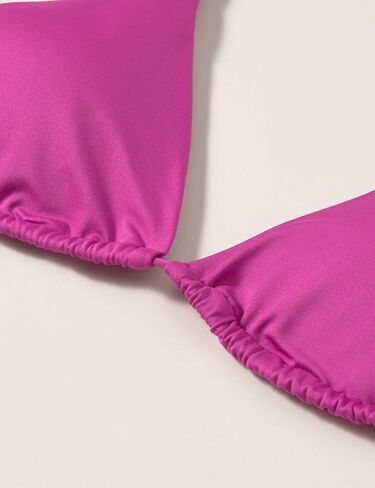 Emporio Armani Women's Classic Solid Colored Triangle Top and String Brazilian Bikini Set in Saudi Arabia