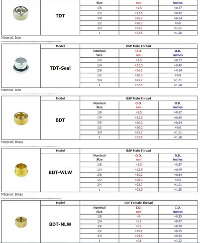 Plumbing end caps, 6pcs Internal Hex Head Socket End Cap, Brass/Iron G1/8 1/4 3/8 1/2 PT Male/Female Fitting Coupler(Plug Seal,3I8 Thread) in Saudi Arabia