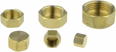 Plumbing end caps, 6pcs Internal Hex Head Socket End Cap, Brass/Iron G1/8 1/4 3/8 1/2 PT Male/Female Fitting Coupler(Plug Seal,3I8 Thread) in Saudi Arabia