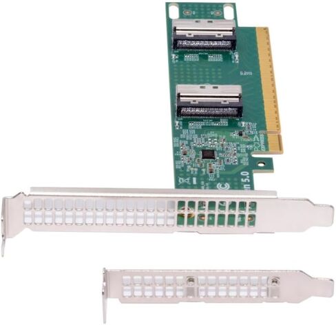 NFHK PCIE5.0 PCI-Express 8x إلى MCIO 8I MINI COOL EDGE IO SFF-TA-1016 VROC ADAPTER لبطاقة رسومات SSD MAINBOARD in Saudi Arabia
