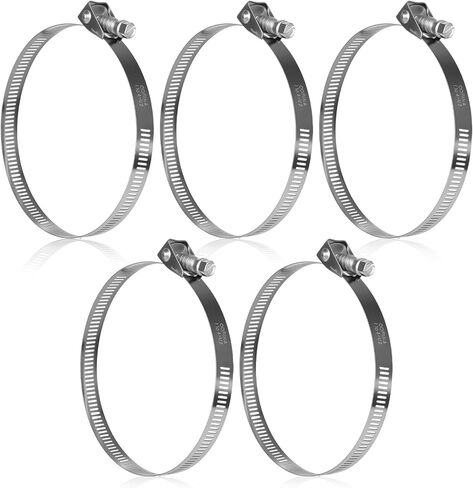 5pcs مشابك خرطوم سرعان ما يتم تحريرها السريع ، 1 "-4 1/2" (25-114 مم) نطاق تعديل الفولاذ المقاوم للصدأ المدى الكبير للحديقة ، خط الوقود ، حمام السباحة ، السيارات ، الميكانيكية ، الصفحة الرئيسية in Saudi Arabia