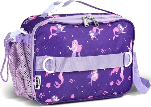 YOLAY Kids Double Insulated Lunch Bag for Girls Boys - Durable Spacious With Zippered Pocket, Adjustable Straps & Handles - Bento Bag for School & Outdoor - Mermaid Smart in Kuwait