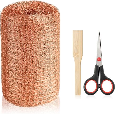 Copper Mesh Rodent Control Kit - 5 in x 35 ft Copper Mesh Roll, Rust Proof Rodent Proof Wire Mesh, DIY Mice Defensive Mesh for Pest Bat Bird Snail and Rodent Control in Saudi Arabia