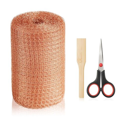 Copper Mesh Rodent Control Kit - 5 in x 35 ft Copper Mesh Roll, Rust Proof Rodent Proof Wire Mesh, DIY Mice Defensive Mesh for Pest Bat Bird Snail and Rodent Control in Saudi Arabia