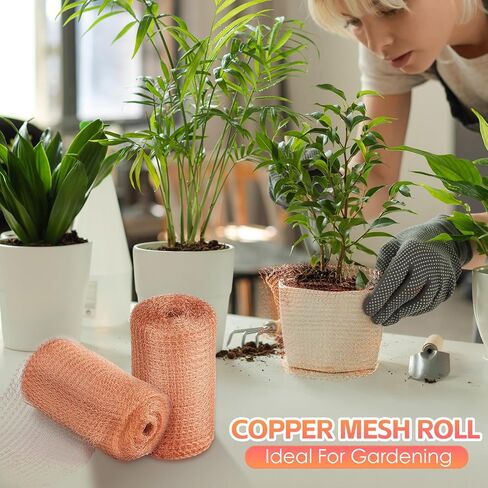Copper Mesh Rodent Control Kit - 5 in x 35 ft Copper Mesh Roll, Rust Proof Rodent Proof Wire Mesh, DIY Mice Defensive Mesh for Pest Bat Bird Snail and Rodent Control in Saudi Arabia