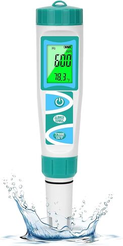 pH H2 Tester for Hydrogen Water Bottle TDS ORP Meter for Testing Drinking Water PPM EC Meter for Water Hydroponics 6 in 1 pH H2 ORP TDS EC Temp Meter for Pool, Kombucha, Brewing in Saudi Arabia