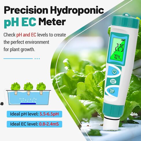 pH H2 Tester for Hydrogen Water Bottle TDS ORP Meter for Testing Drinking Water PPM EC Meter for Water Hydroponics 6 in 1 pH H2 ORP TDS EC Temp Meter for Pool, Kombucha, Brewing in Saudi Arabia