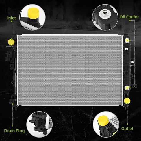 AUTOSAVER88 Radiator Compatible with 2012 2013 2014 2015 Chevrolet Camaro 3.6L V6 in Kuwait