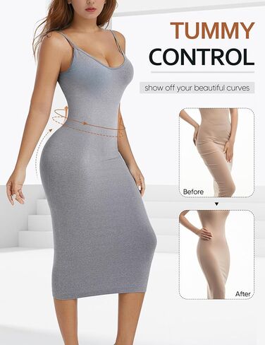 Shapewear Slip for Under Dresses, Full Slip Dress for Women, Tummy Control Seamless Body Shaper in Saudi Arabia
