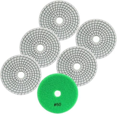 ZVHZQEMMT 4inch 6pcs Diamond Polishing Pad 100mm Wet Sanding Disc for Polishing Granite Marble Quartz Grit 50-3000 Lucky(Grit 3000) in Saudi Arabia