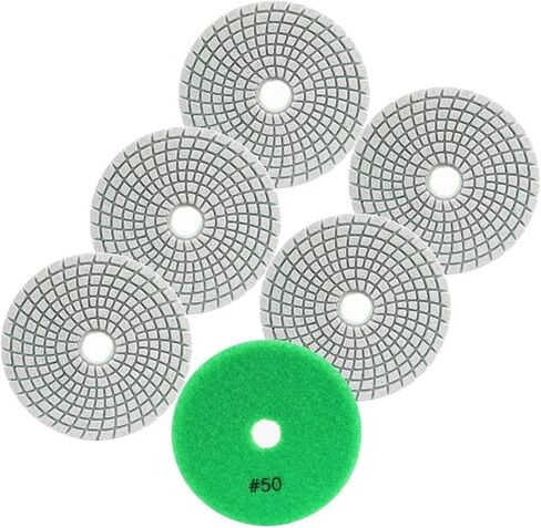 ZVHZQEMMT 4inch 6pcs Diamond Polishing Pad 100mm Wet Sanding Disc for Polishing Granite Marble Quartz Grit 50-3000 Lucky(Grit 3000) in Saudi Arabia