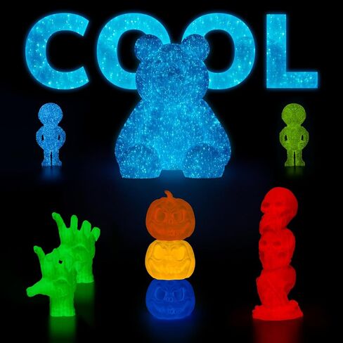خيوط طابعة Amolen 3D PLA ، توهج 1.75 مم في خيوط PLA الأزرق اللامعة الداكنة للطباعة ثلاثية الأبعاد ، أفضل مع مصابيح الأشعة فوق البنفسجية ، بكرة 1 كجم (2.2 رطل) ، دقة الأبعاد +/- 0.02 ملم ، تناسب معظم الطابعات ثلاثية الأبعاد in Kuwait