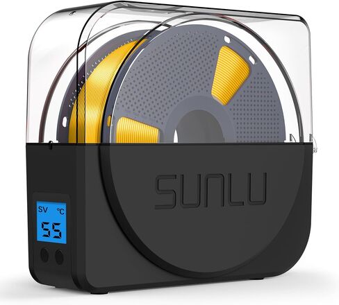 SUNLU Filament Dryer Box for 3D Printer Filament, S1 Plus Filament Dehydrator with Fan Design, Filament Storage can Keep 1.75 2.85 3.00mm PLA PETG ABS Filament Dry During 3D Printing (Black) in Saudi Arabia