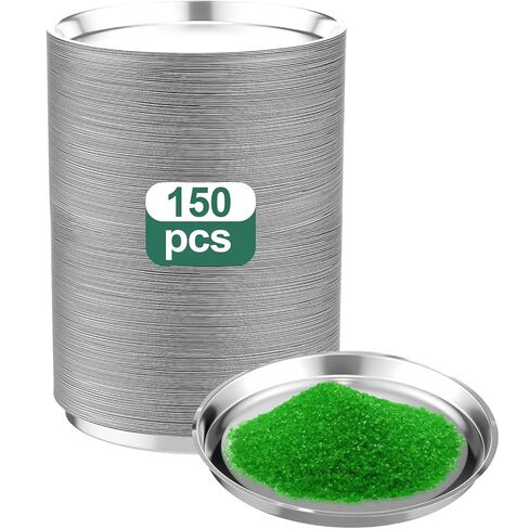 Shimeyao 150 Pack Pack Aluminium Sample Pans لمحلل الرطوبة 92 مم قابلة للتخلص من صواني مختبر مستديرة. in Saudi Arabia