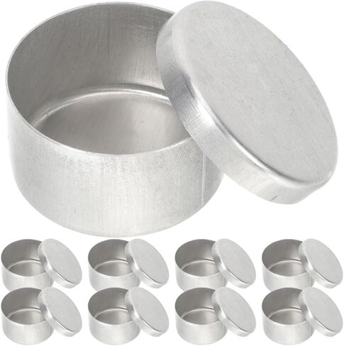 27 Pcs Metal Tin cans Soil Sampling Box Samples Holder Weighing Jars Aluminum Small Round Tins Sample Jars Weighing Container for Labs Home in Saudi Arabia