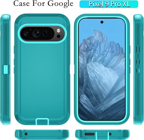 حالة هاتف Qinmay لحالة Google Pixel 8a مع حامي شاشة HD ، و Suckproof Hightsproof & Dropproof 3 طبقات Cover Case Pixel 8A ، WineredPink in Kuwait