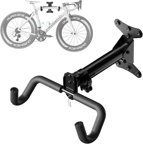 Bike Wall Mount Hanger - Adjustable Horizontal Bicycle Storage Rack for Garage and Home - Metal Hook Holder for Road, Mountain, and Hybrid Bikes in Saudi Arabia