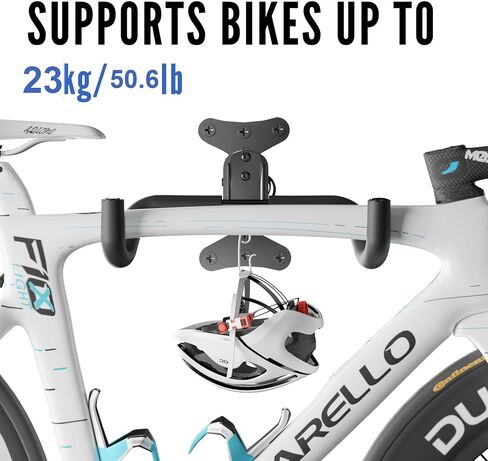 Bike Wall Mount Hanger - Adjustable Horizontal Bicycle Storage Rack for Garage and Home - Metal Hook Holder for Road, Mountain, and Hybrid Bikes in Saudi Arabia