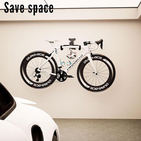Bike Wall Mount Hanger - Adjustable Horizontal Bicycle Storage Rack for Garage and Home - Metal Hook Holder for Road, Mountain, and Hybrid Bikes in Saudi Arabia